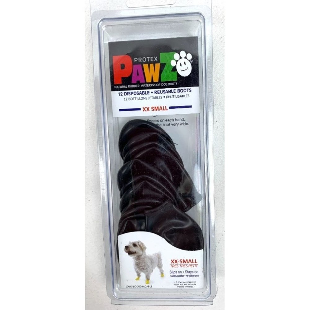 Protex Pawz Rubber Dog Boots 12 pack, size XXS NWT